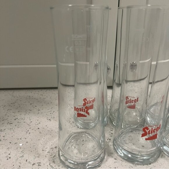 KISKA SALZBURGER STIEGL Set of 6 Pilsner Beer Glasses 7.5 Tall 300 ml - Picture 6 of 9